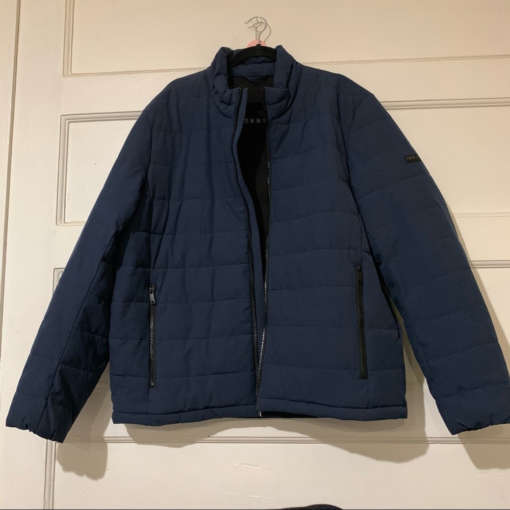 DKNY Navy Blue Puffer Jacket